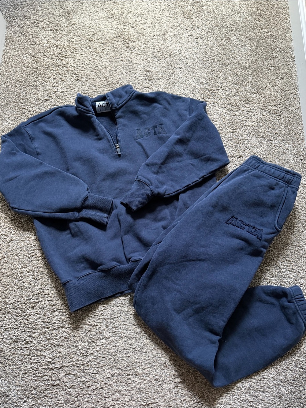 ACTA Navy Women's Quarter-Zip Pullover/Jogger